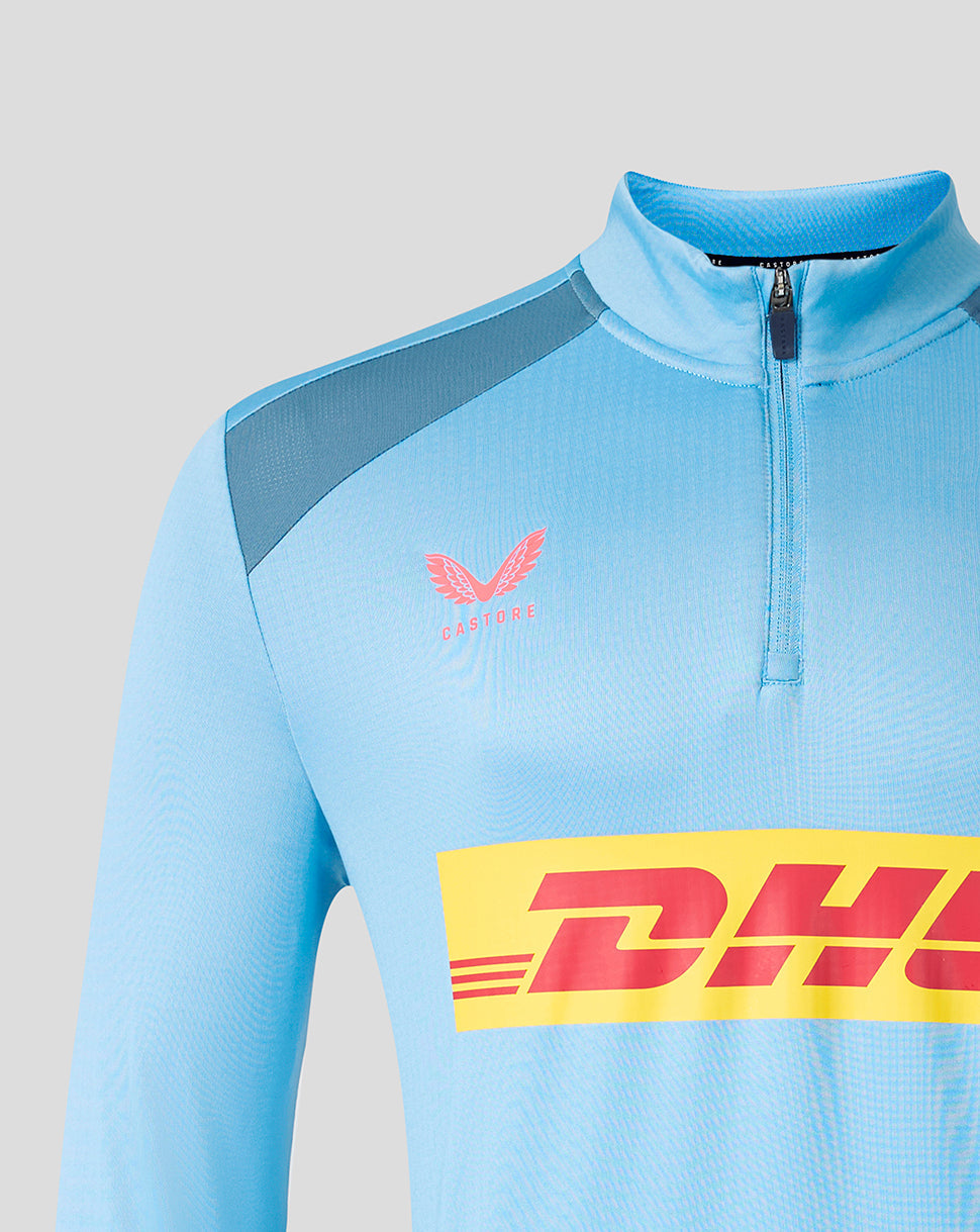 Light blue rugby jersey with DHL logo on a gray background
