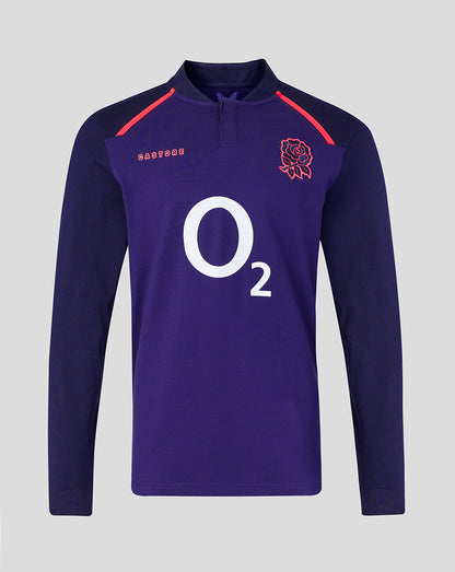 Rhodonite purple Women's 26/27 Alternate Classic long sleeve shirt with Red Rose crest and large O2 logo
