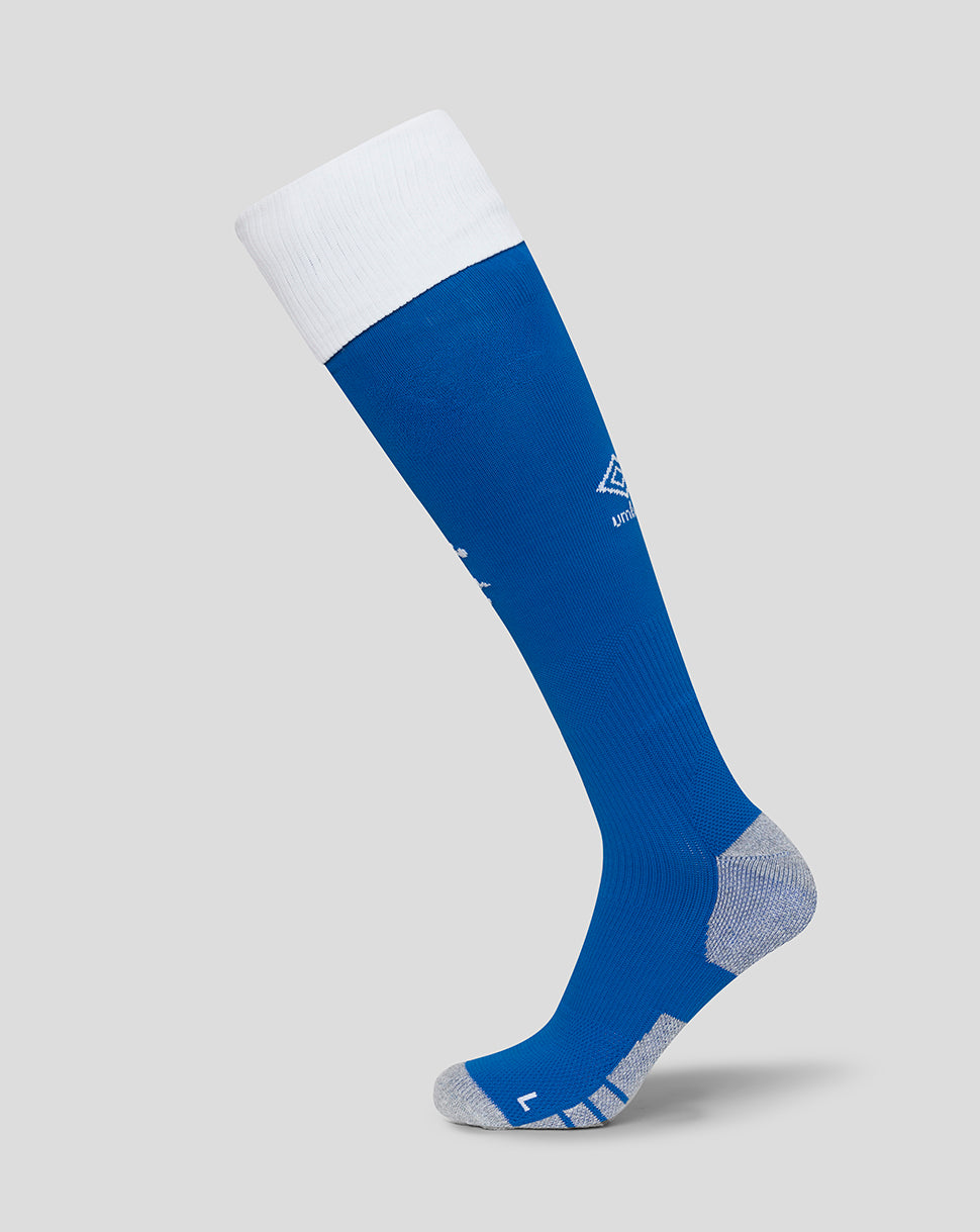 Blue Rangers FC Unisex 2026/27 Home Change Sock with white emblem on calf area