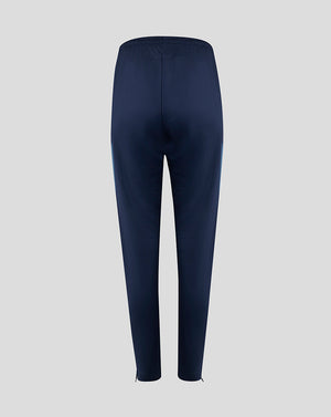 Back view of navy Leicester Tigers training pants with zip pocket detail at the hip