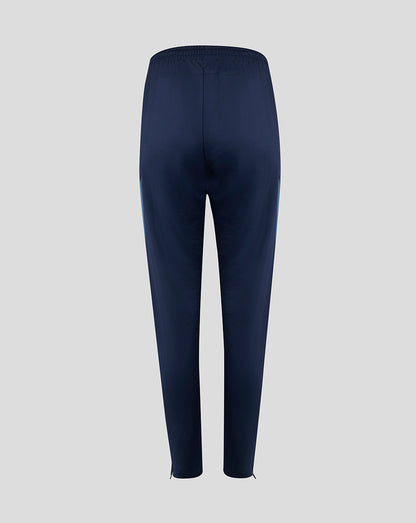 Back view of navy Leicester Tigers training pants with zip pocket detail at the hip
