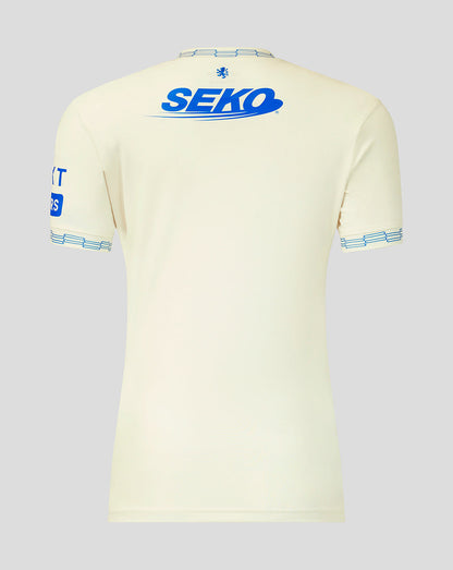 Beige sports jersey with 'SEKO' branding on a gray background