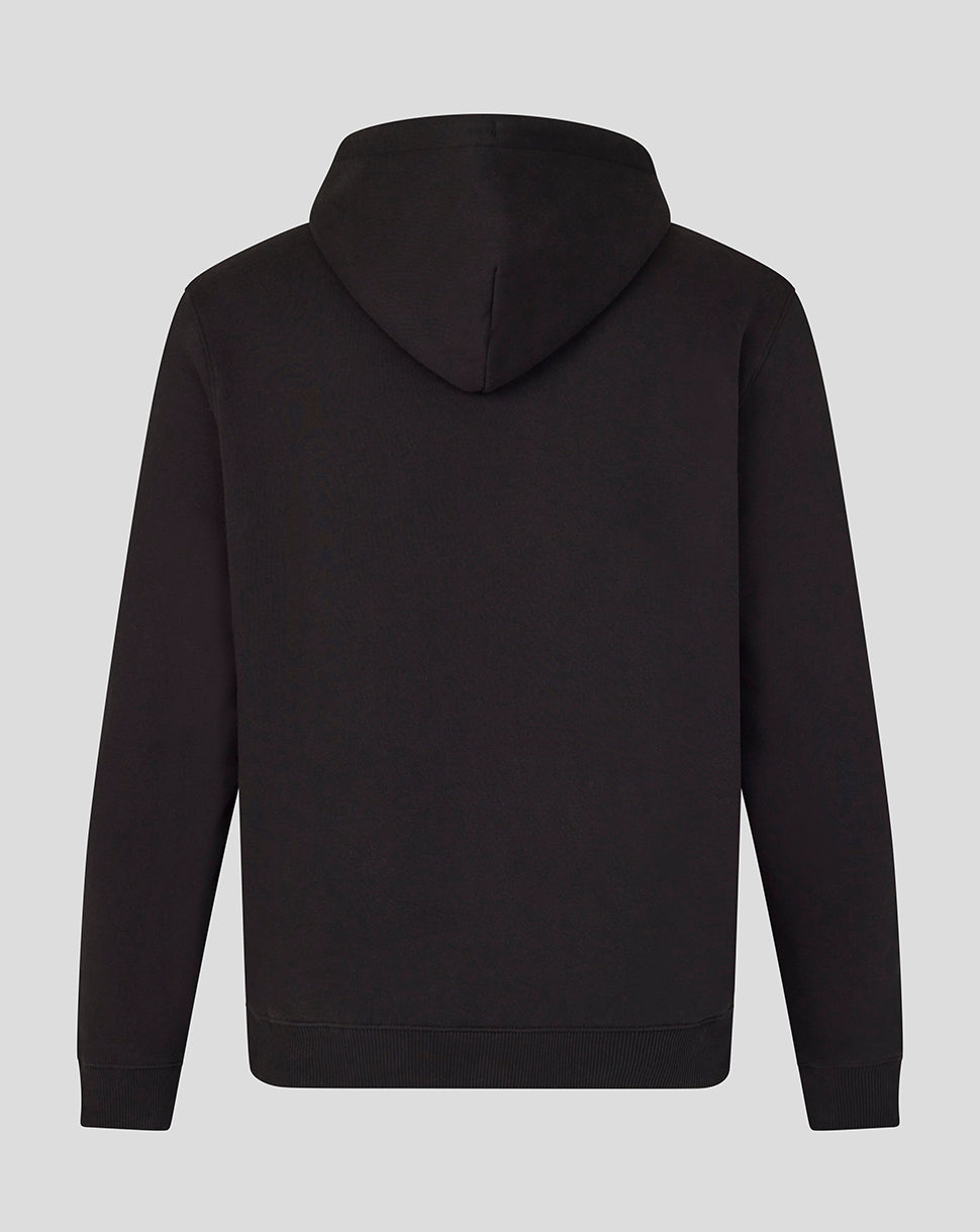 Back view of black unisex Rangers Art of Football Classic Hoodie