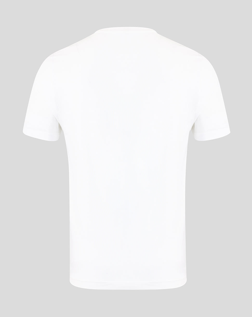 Back view of Arctic White unisex short sleeve T shirt