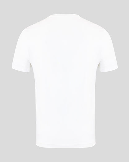 Back view of Arctic White unisex short sleeve T shirt