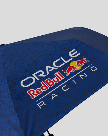Blue Oracle Red Bull Racing 2026 telescopic umbrella with team logo