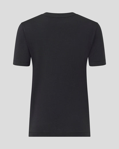 Back view of the black Rangers tee with clean plain fabric and short sleeves.