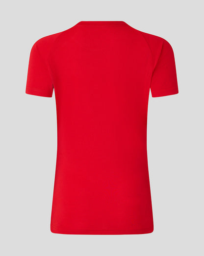 Back view of red Saracens 25/26 Matchday short sleeve tee