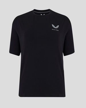 Black Bath Rugby short sleeve T-shirt with a white wing logo on the left chest