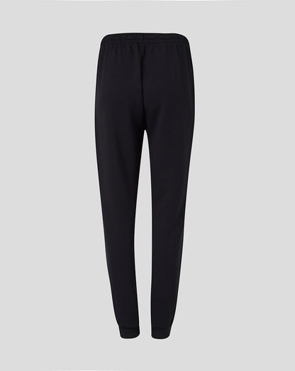 Back view of black Bath Women's 25/26 Travel Knit Pants with ribbed cuffs