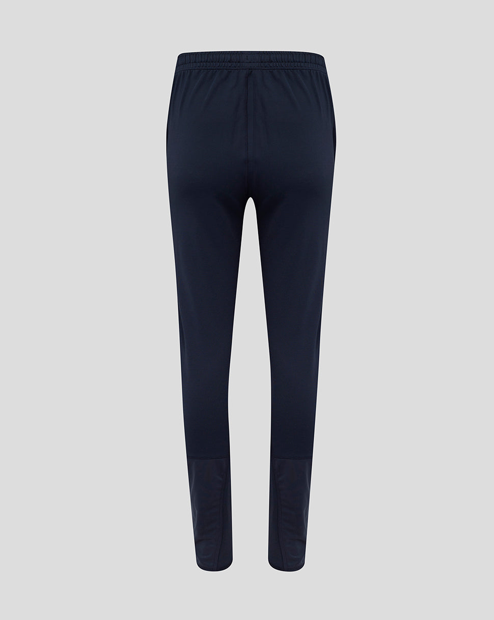 Back view of navy Women’s England Rugby Contact Drill Pants with elastic waistband and slim fit.
