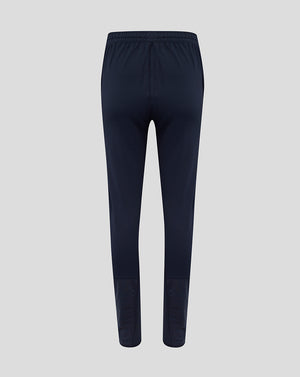 Back view of navy Women’s England Rugby Contact Drill Pants with elastic waistband and slim fit.