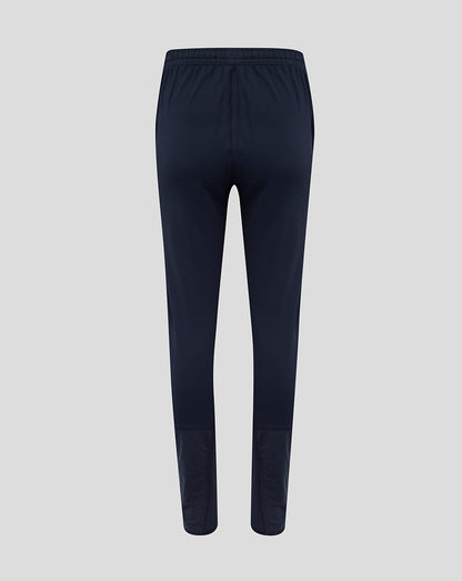 Back view of navy Women’s England Rugby Contact Drill Pants with elastic waistband and slim fit.