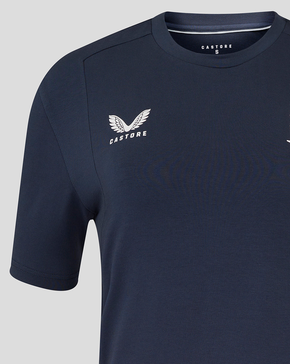 Back view of the navy England Rugby Travel Short Sleeve Tee