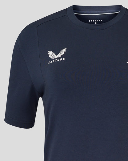 Back view of the navy England Rugby Travel Short Sleeve Tee