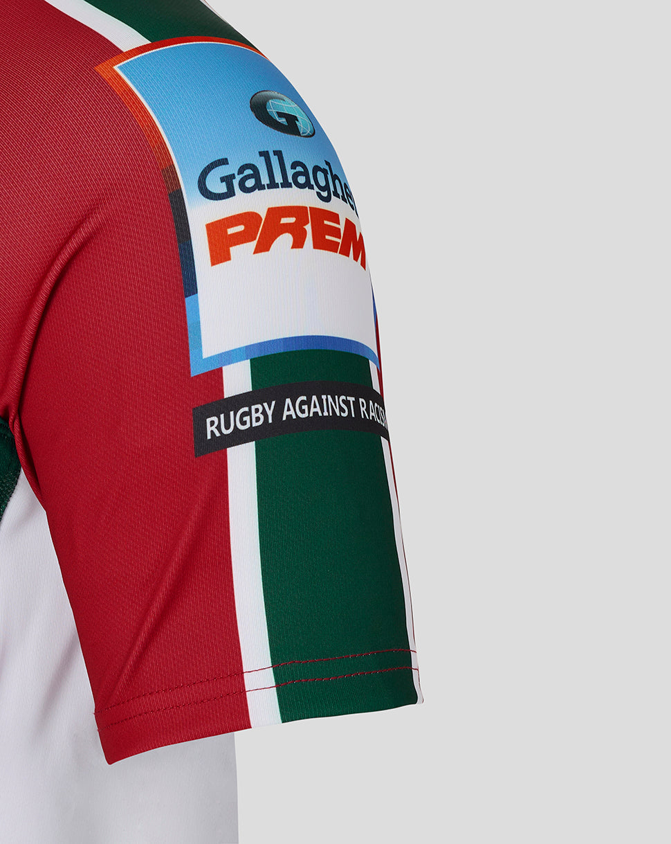 Leicester Tigers Women 25/26 Pro Home Shirt sleeve with Gallagher Premiership patch and Rugby Against Racism band