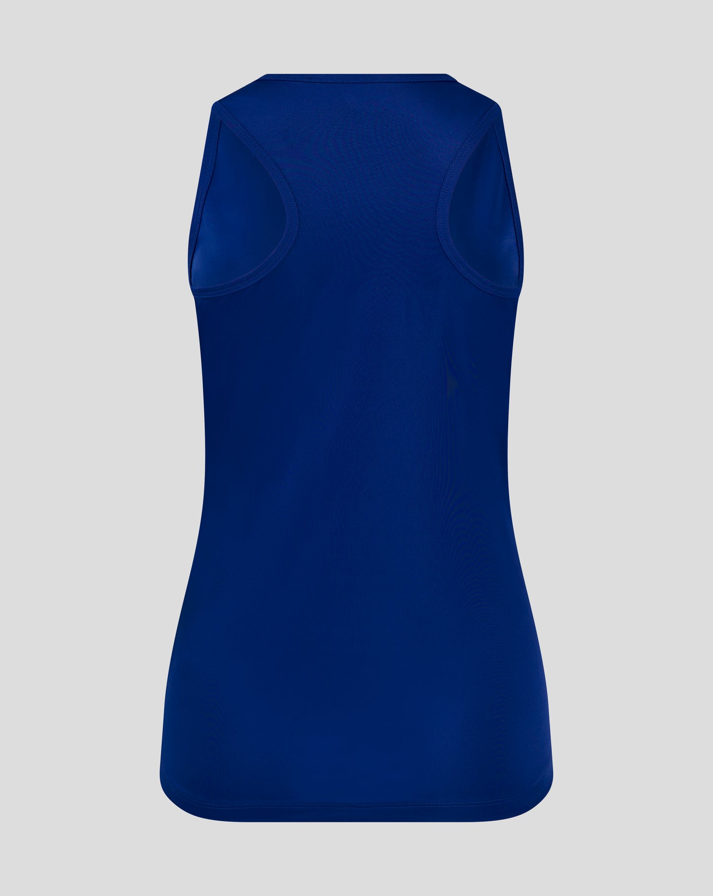 Back view of blue Surf The Web training vest with racerback cut