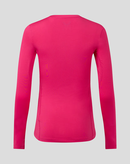 Back view of Beetroot Purple womens baselayer long sleeve top showing the clean silhouette