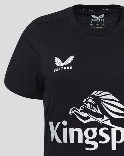 Black Ulster training tee with Castore logo on the chest and a large white Kingspan graphic across the front.