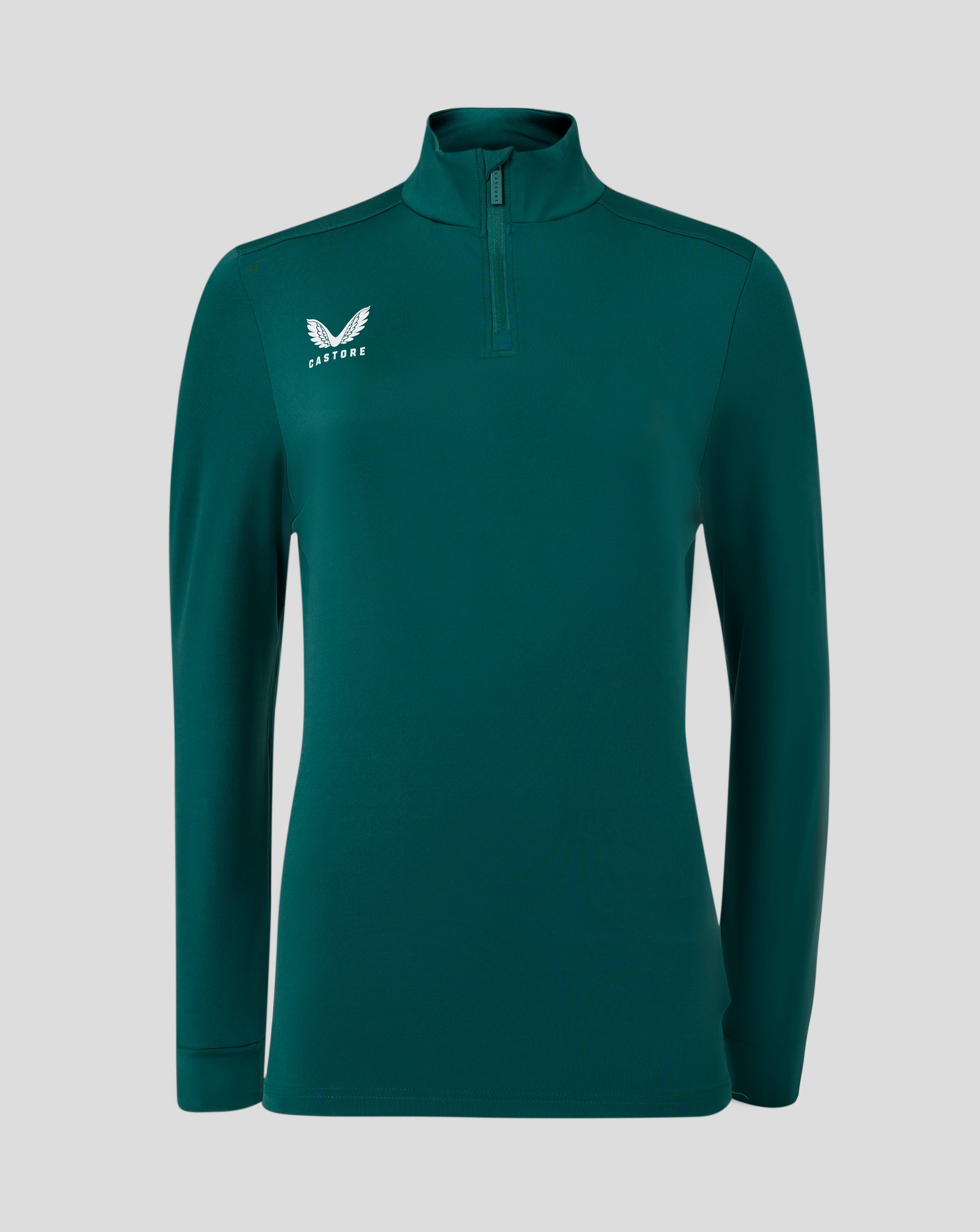 Botanical Garden women’s 1/4 zip top with funnel neck and left chest Castore logo