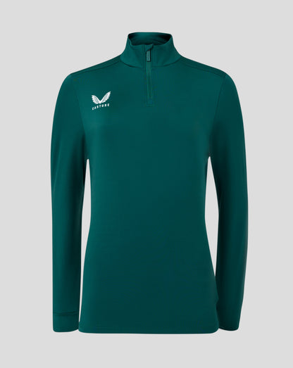 Botanical Garden women’s 1/4 zip top with funnel neck and left chest Castore logo