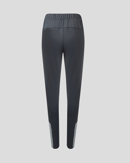 Back view of Scarlets Womens 23 24 Slim Fit Training Pants in dark grey with a lightly elasticated waistband