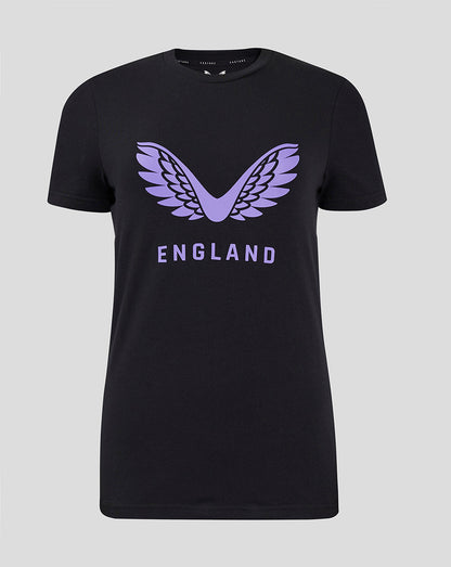 Black England training tee with purple wings graphic and ENGLAND text on the chest