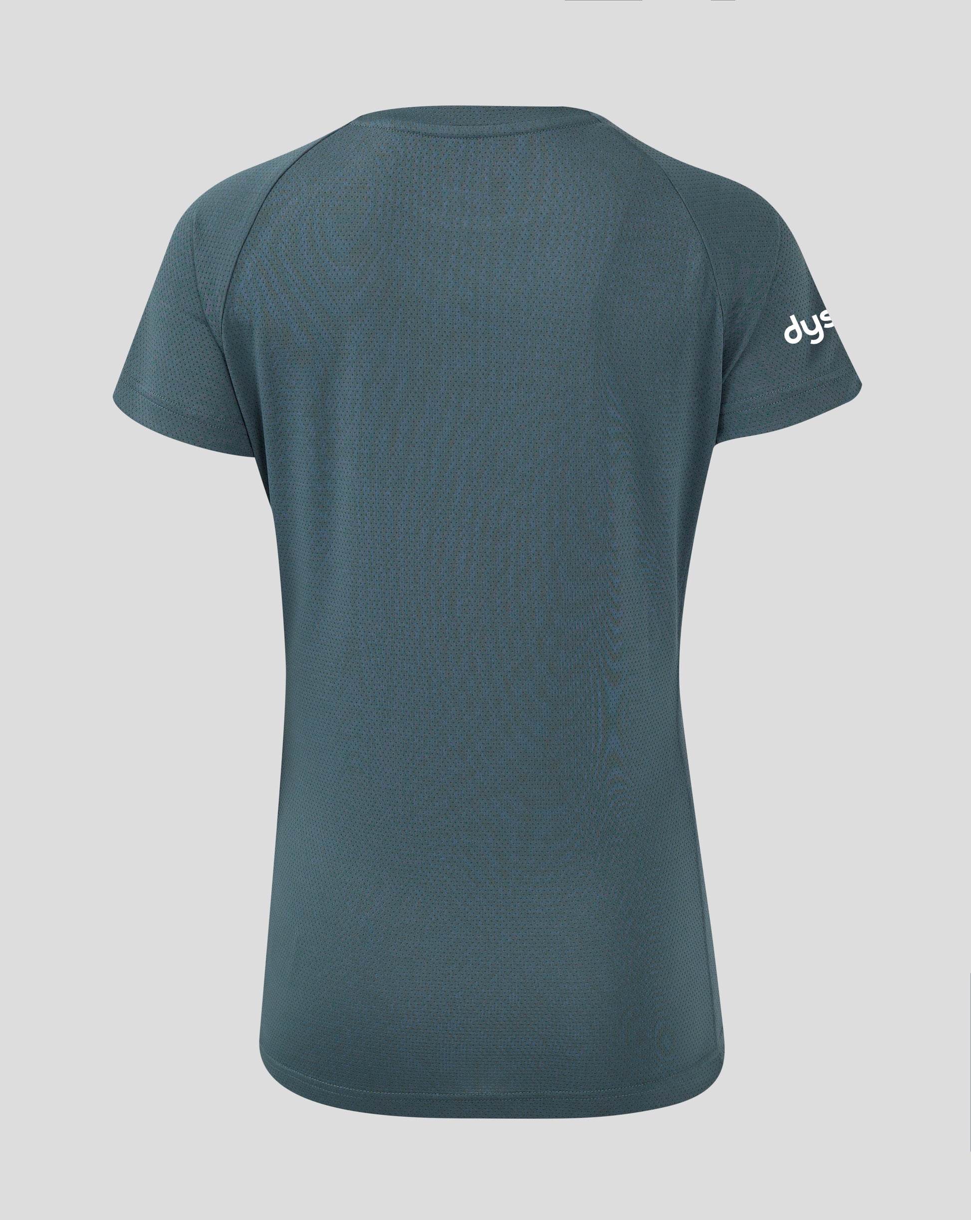 Back view of Bath Rugby training shirt with crest on chest and Dyson branding on the sleeve
