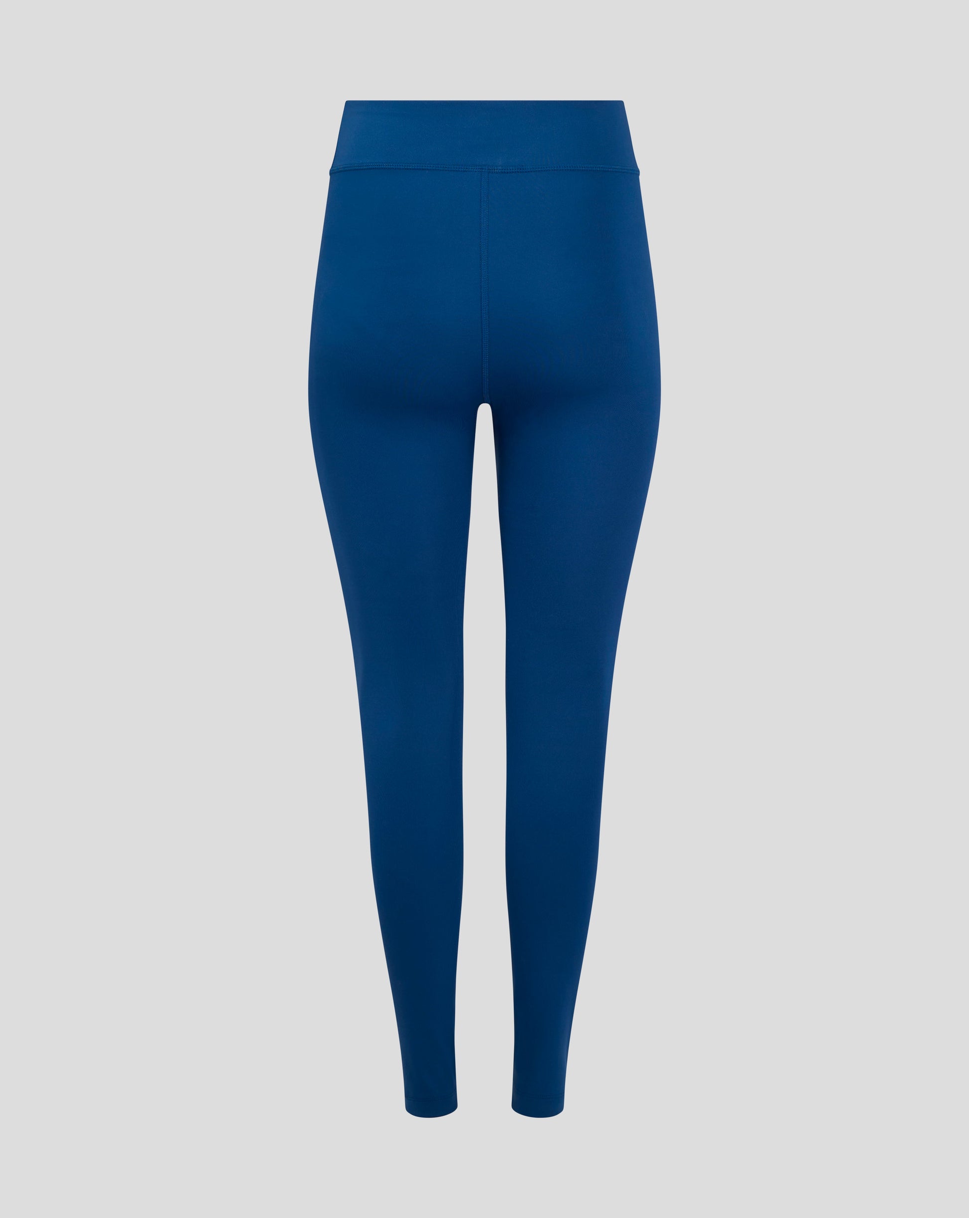 Back view of navy Rangers FC Core Leggings with high waistband and smooth seams.