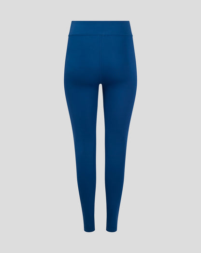 Back view of navy Rangers FC Core Leggings with high waistband and smooth seams.