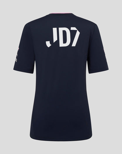 Back view of navy BWT Alpine junior Jack Doohan Formula One Team jersey with JD7 on the back.