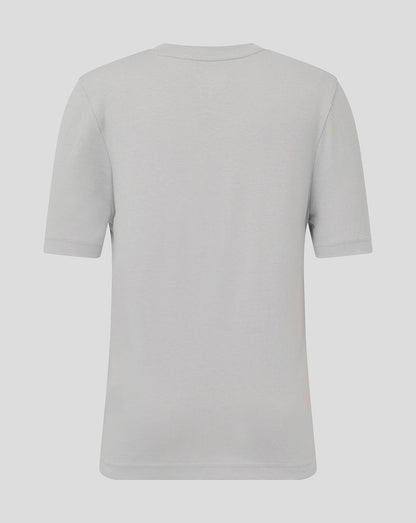 Back view of light grey Rangers Junior 25/26 Presentation Logo Tee showing plain back