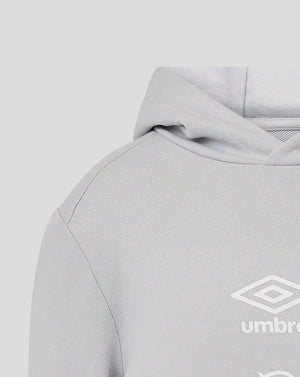 Light grey Rangers Juniors hoodie with hood and Umbro logo on chest
