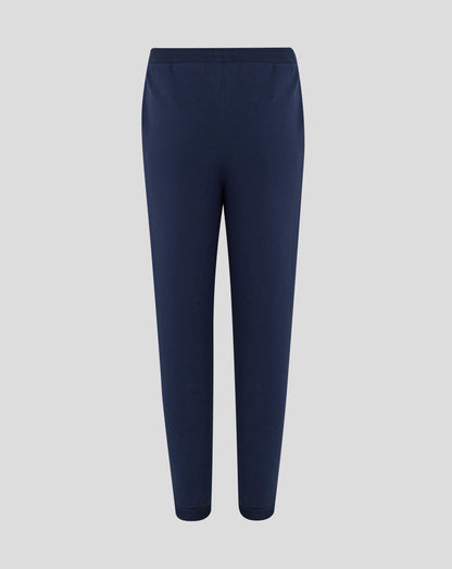 Back view of navy Rangers joggers showing elastic waistband and straight leg silhouette