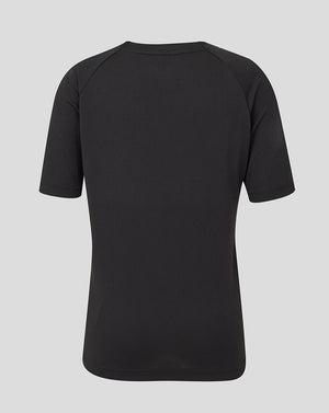 Back view of black Bath Junior 25/26 Graphic Pack Short Sleeve Tee with plain back.