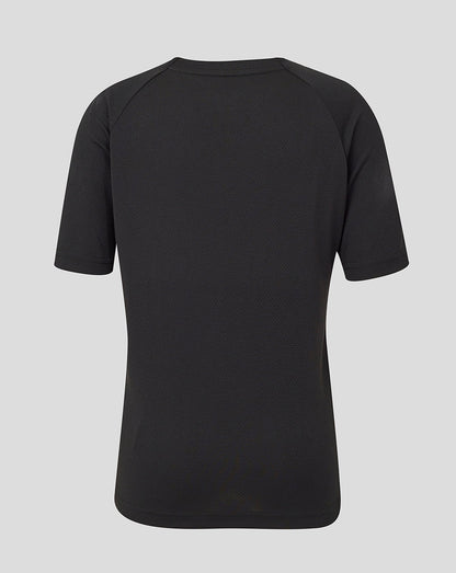 Back view of black Bath Junior 25/26 Graphic Pack Short Sleeve Tee with plain back.