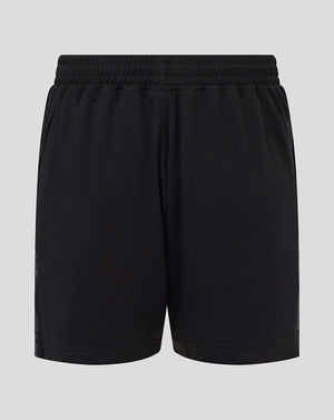 Back view of Bath Rugby Junior Training Knit Shorts in black with an elastic waistband.