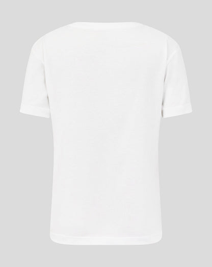 Back view of white Leicester Tigers junior varsity 1880 T-shirt.