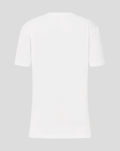 White t-shirt on a light gray background
