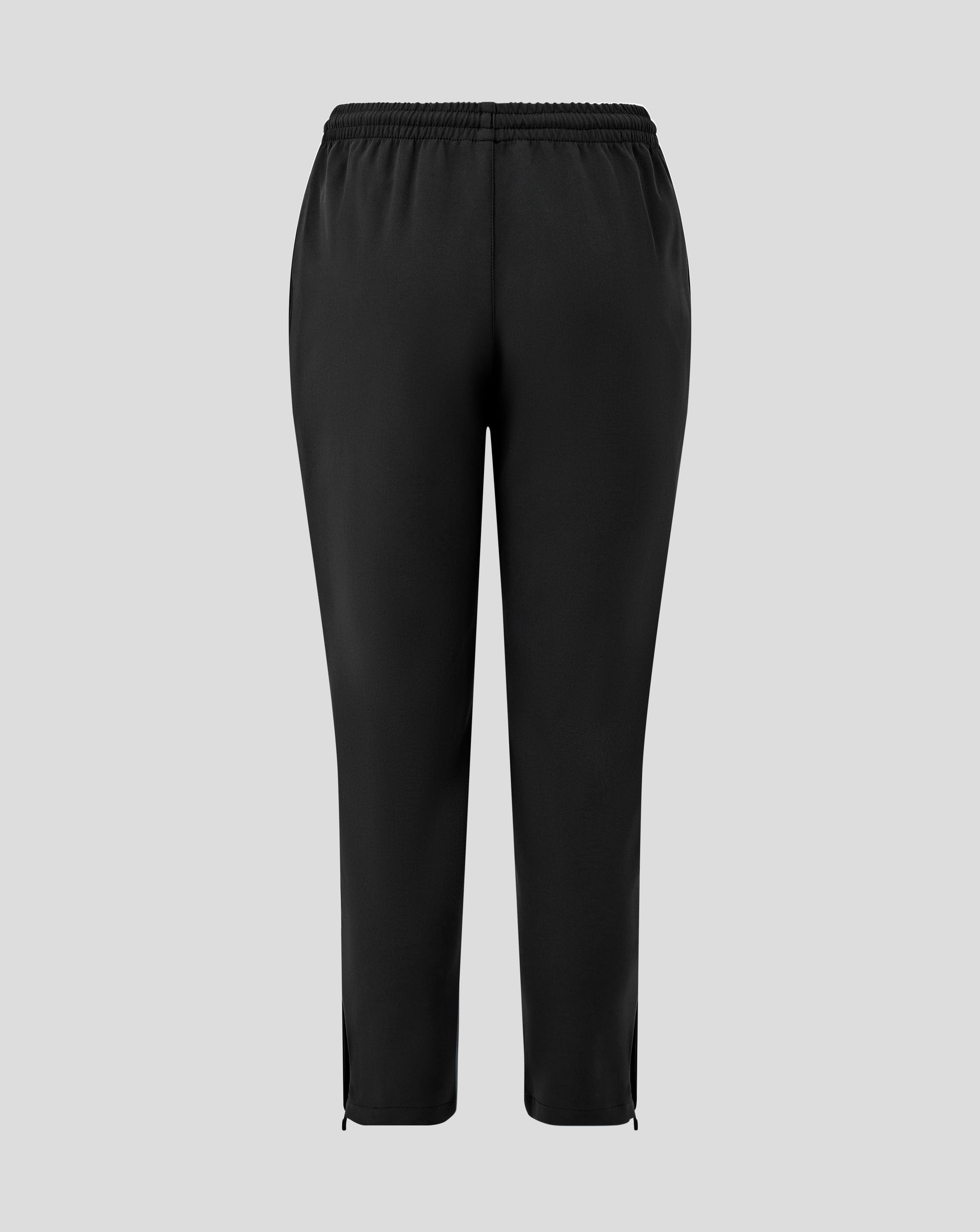 Back view of black Junior Track Pant with elastic waistband