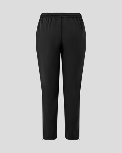 Back view of black Junior Track Pant with elastic waistband