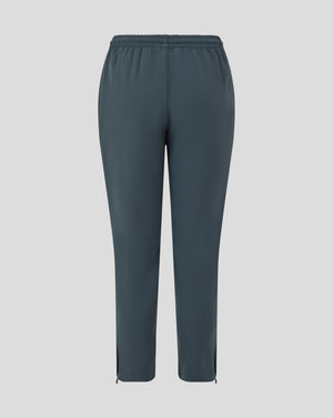 Back view of dark slate Junior Track Pant with elastic waistband
