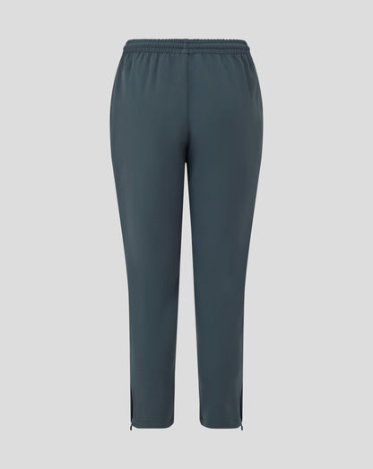 Back view of dark slate Junior Track Pant with elastic waistband