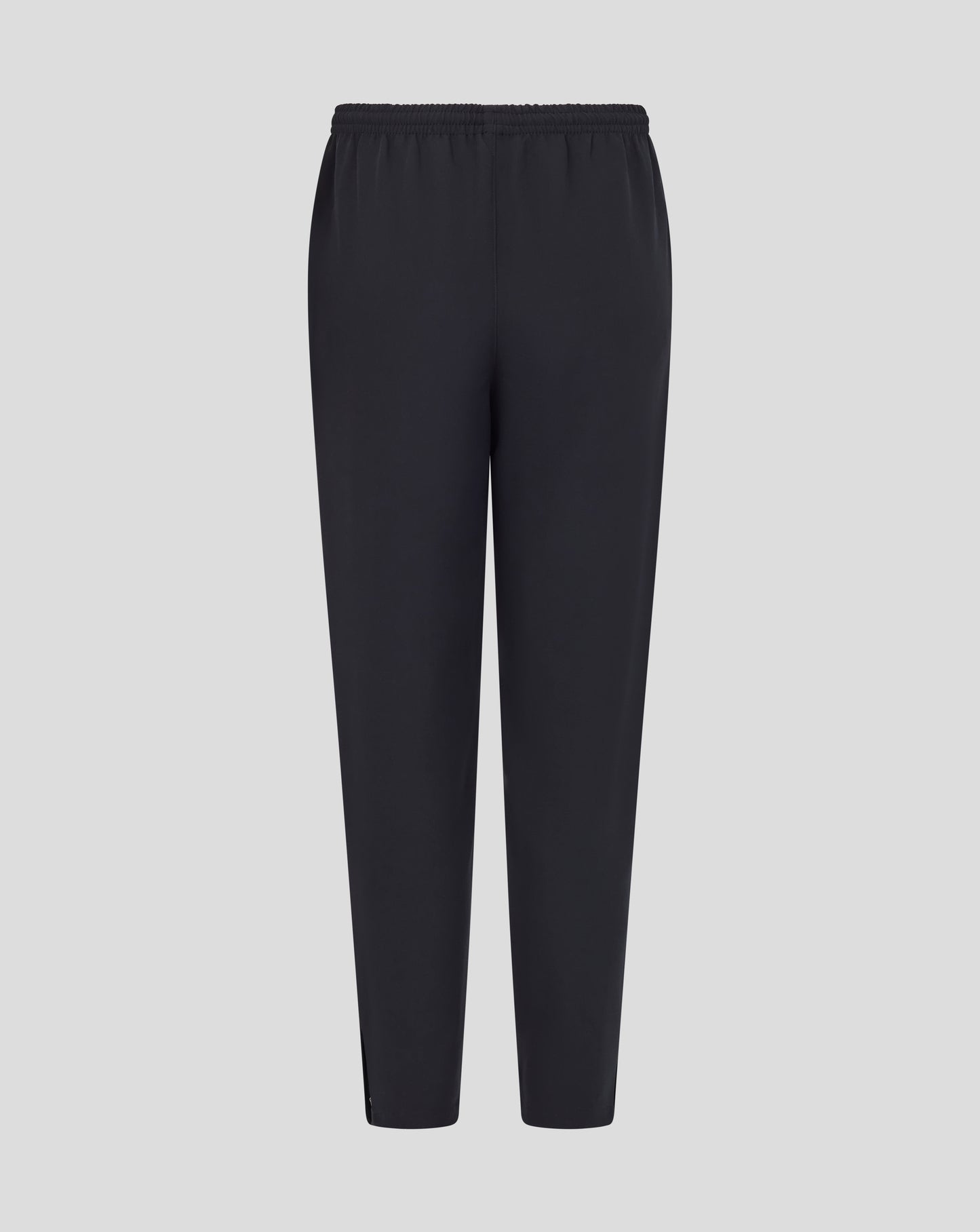 Front view of dark navy Leicester Tigers junior training track pants with an elastic waistband
