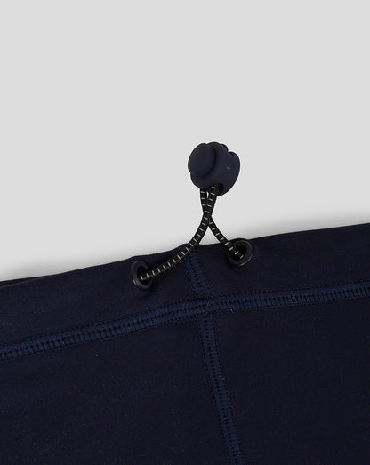 Navy Junior Performance Snood showing elastic drawcord and toggle