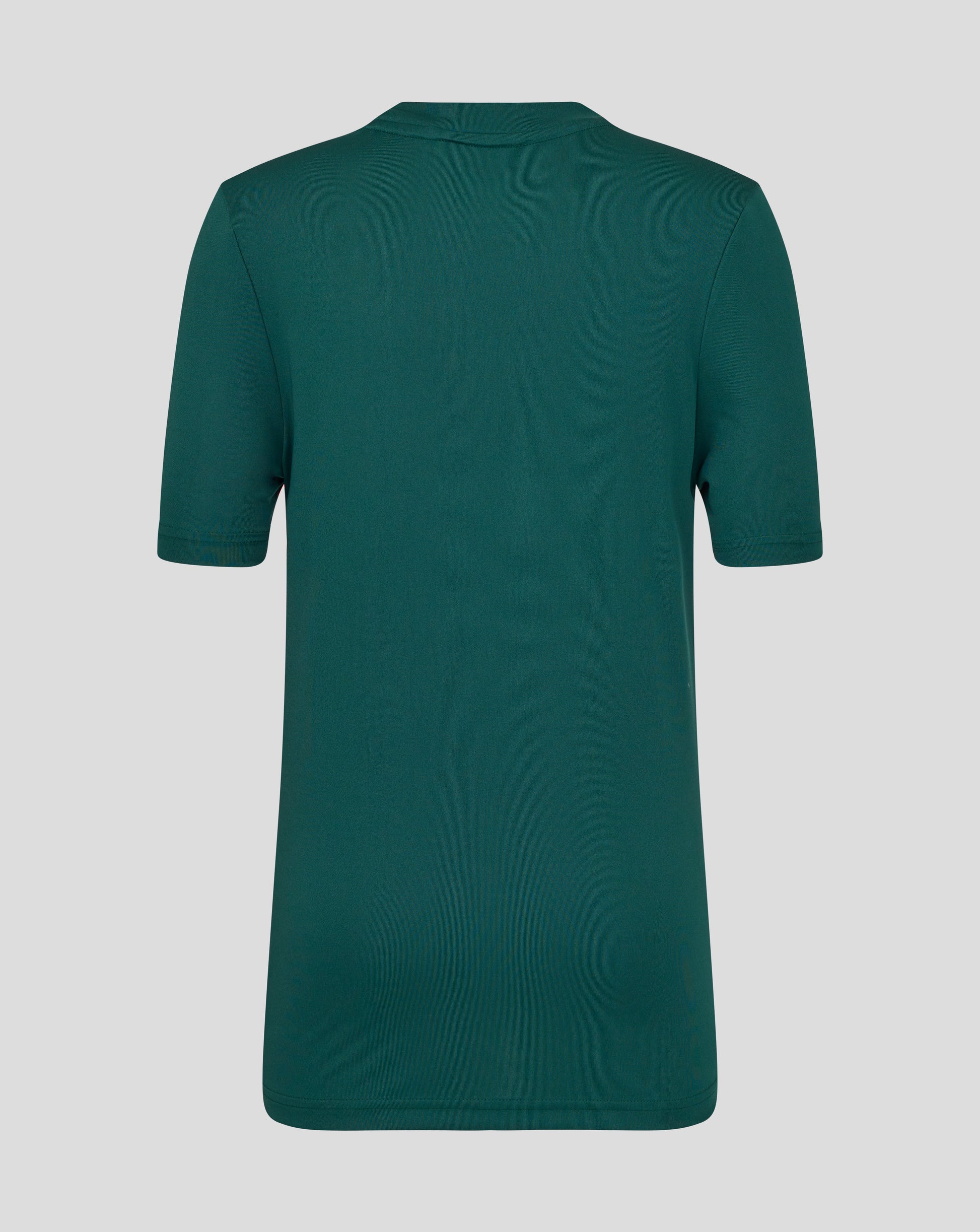 Back view of green Botanical Leicester Tigers junior training T-shirt