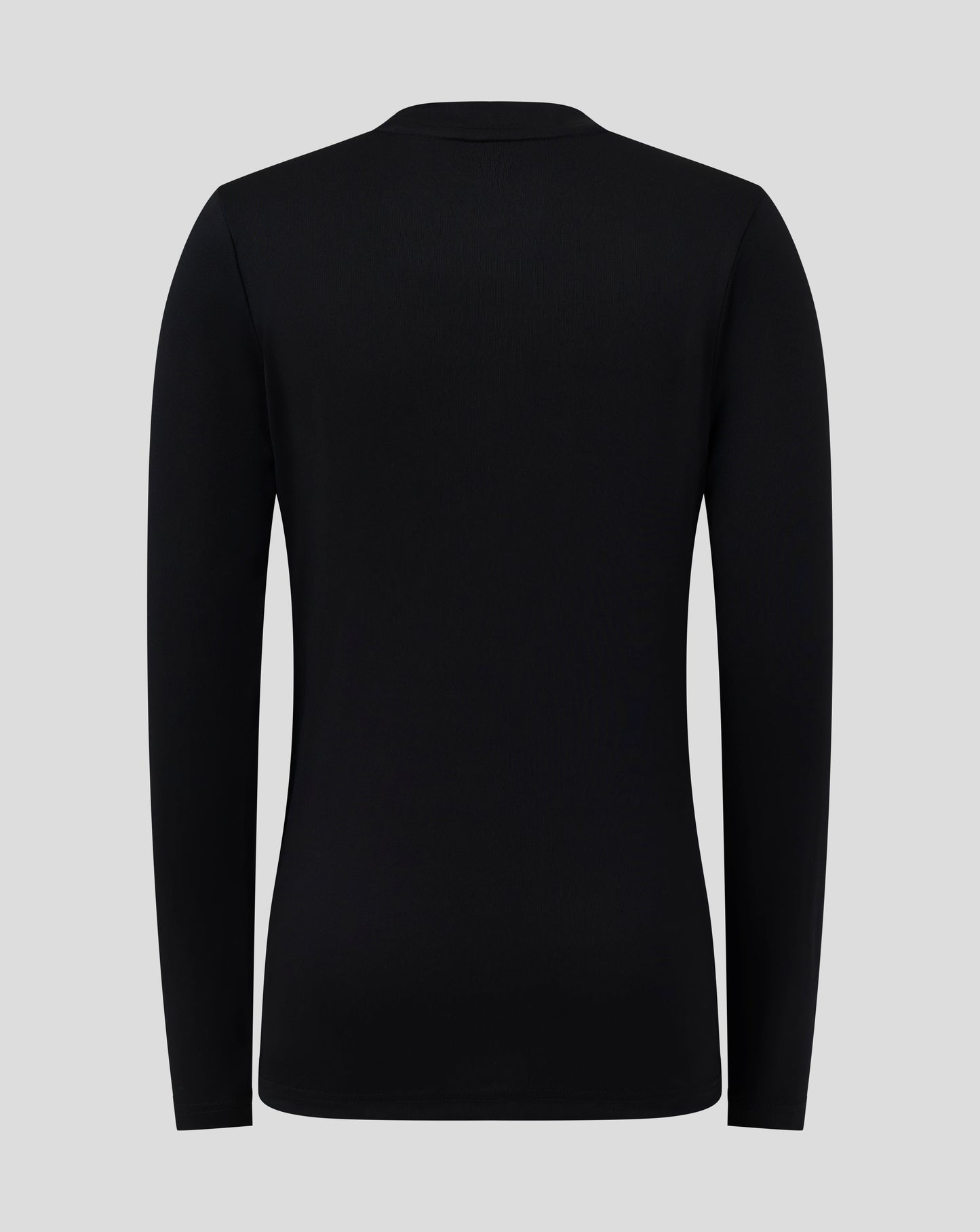 Back view of black Junior Long Sleeve Performance Tee