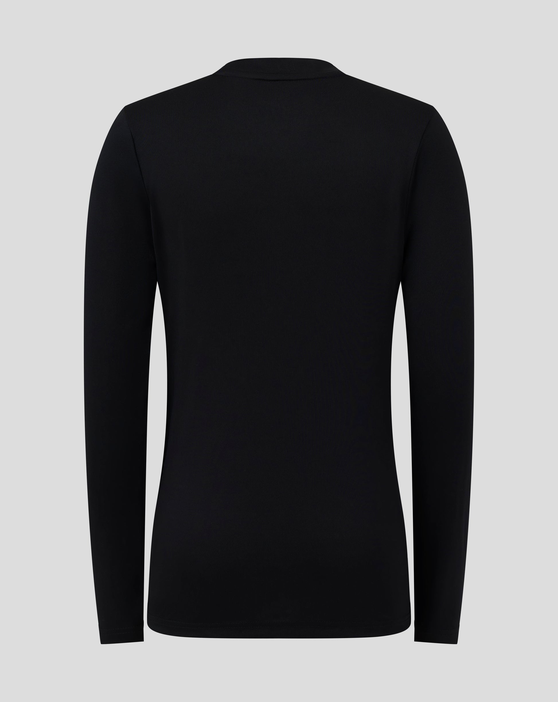 Back view of black Junior Long Sleeve Performance Tee