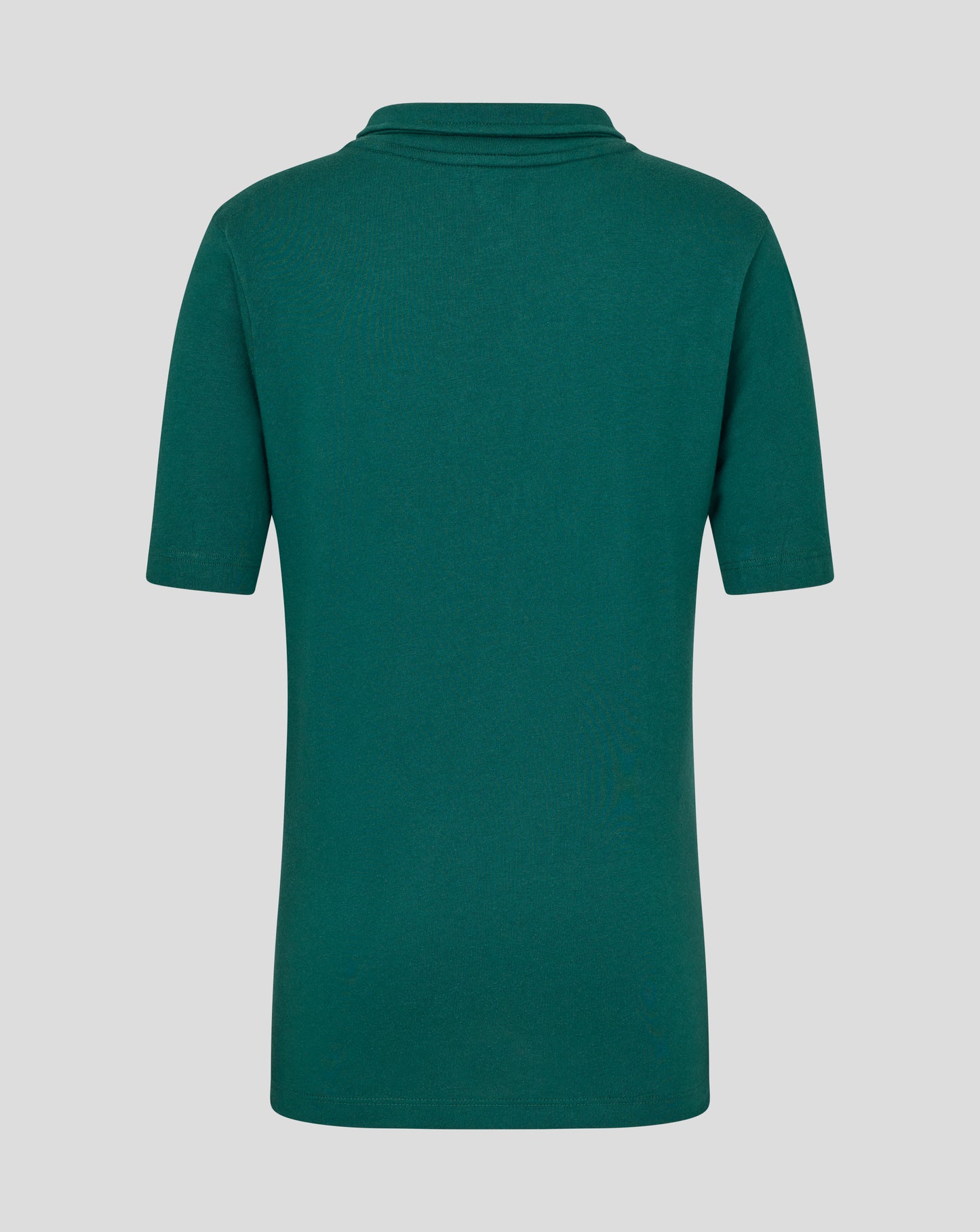 Back view of botanical green Leicester Tigers junior training polo with collar