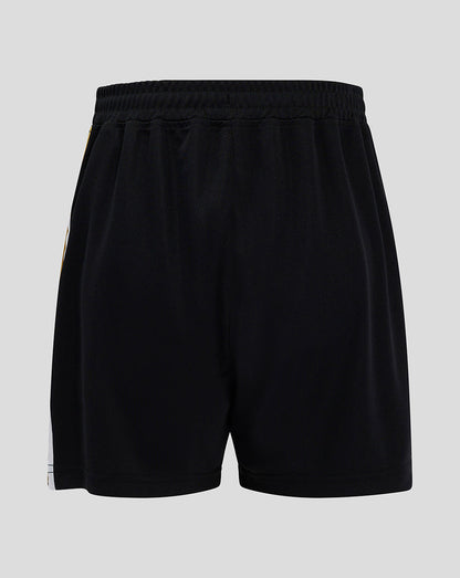 Mk Dons Junior 24/25 third shorts black with a white side stripe